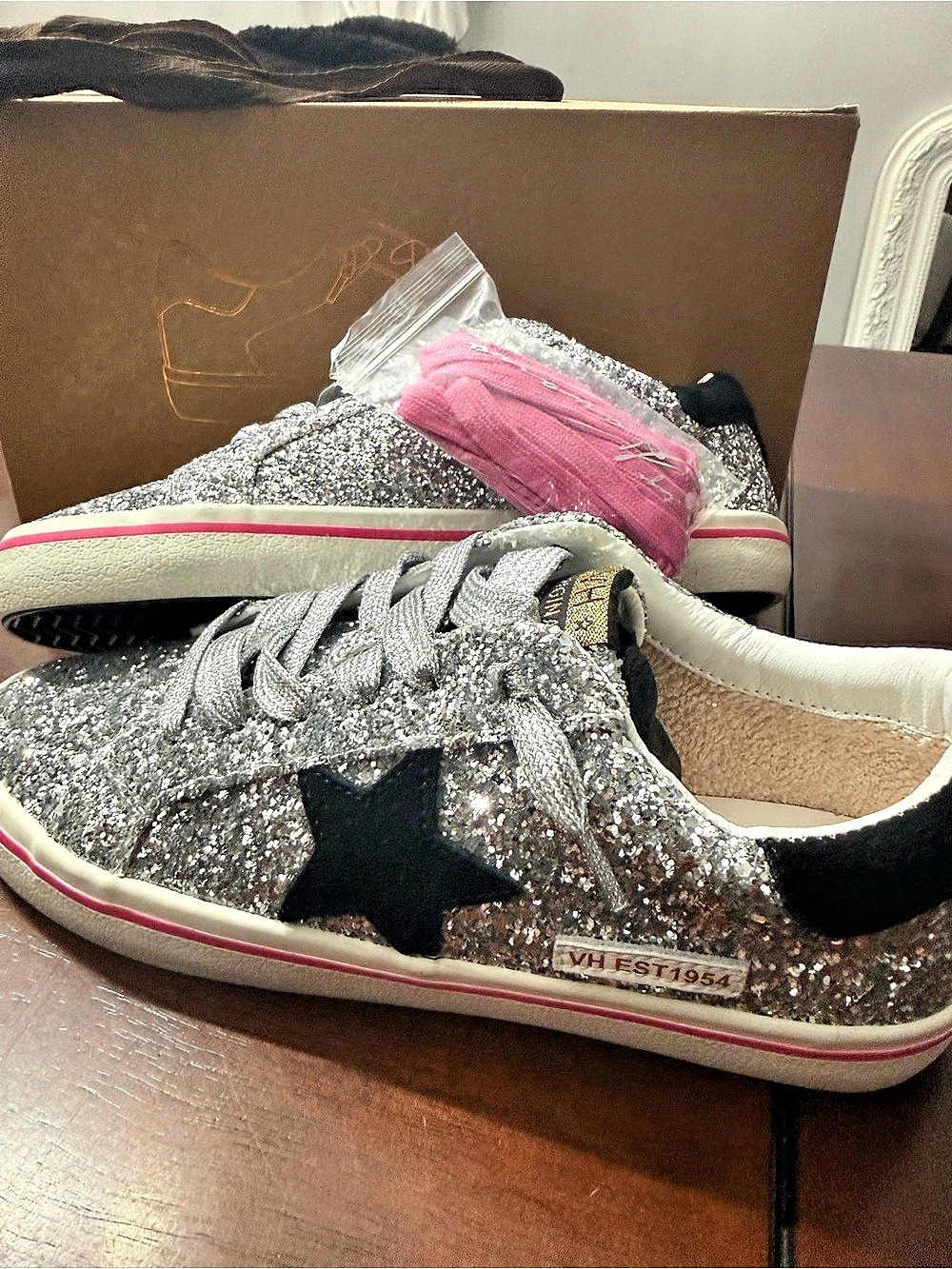 Vintage Havana Flair 6 sneakers in Silver Glitter Multi